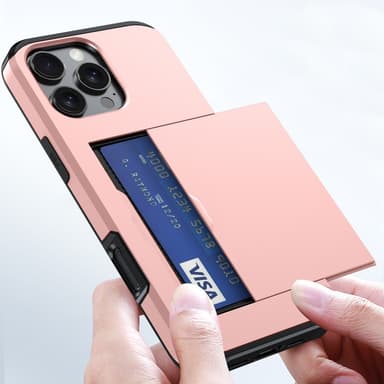 SKALO iPhone 16 Pro Max Armor Skal Korthållare - Roséguld