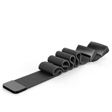 SKALO Milanese Loop till Fitbit Charge 3/4 - Svart