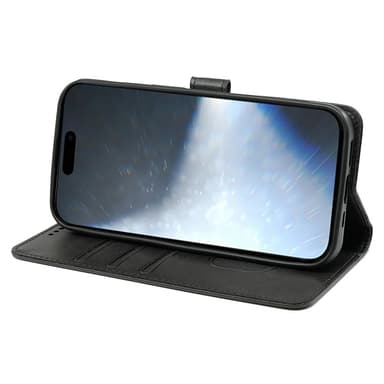 SKALO iPhone 16 Pro Max Plånboksfodral i PU-Läder - Svart