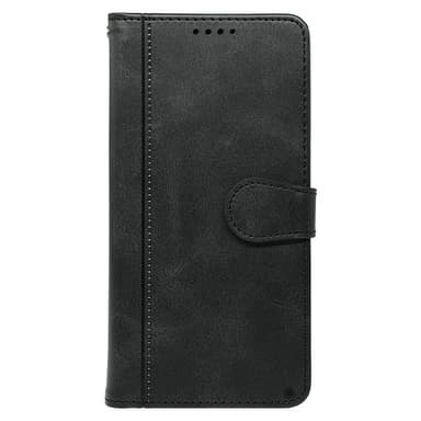 SKALO iPhone 16 Pro Max Plånboksfodral i PU-Läder - Svart