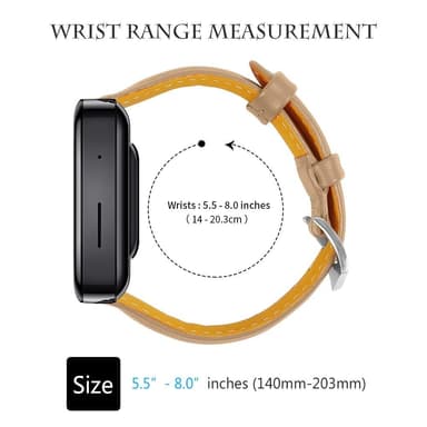 SKALO Läderarmband till Huawei Watch GT 5 41mm - Beige