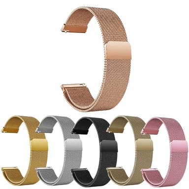 SKALO Milanese Loop till Huawei Watch GT 5/5 Pro 46mm - Roséguld