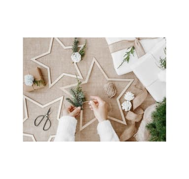 Dekoration Stars Merry Xmas, 3 st