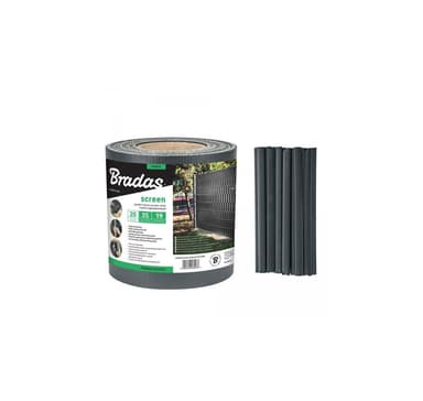 Staket skärm 19cm x 35m, 450g/m2 grå