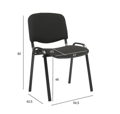Gäststol ISO svart/svart