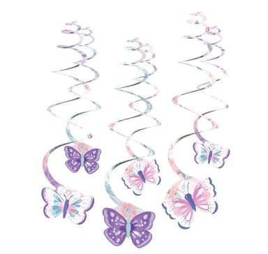 Dekoration 'Swirls Butterfly Flutter', 6 st