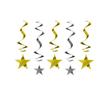 Dekoration 'Swirl Stars' 60cm, 5 st i förpackning