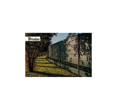 Staket skärm, 4,75cm x 35m, 450g/m2, + clips 20pcs, ljusgrå