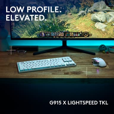 Logitech G915 X Lightspeed TKL Wireless Tactile tangentbord för gaming (vitt)