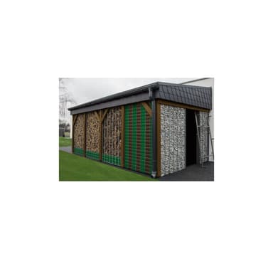 Staket skärm SOLID, 19cm x 26m, 1200g/m2, grön