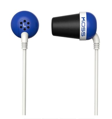 Koss Plug In-ear, 3,5 mm, blå, brusreducering,