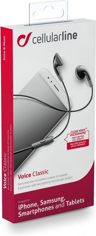 Cellularline Voice Classic Hörlurar, Svart