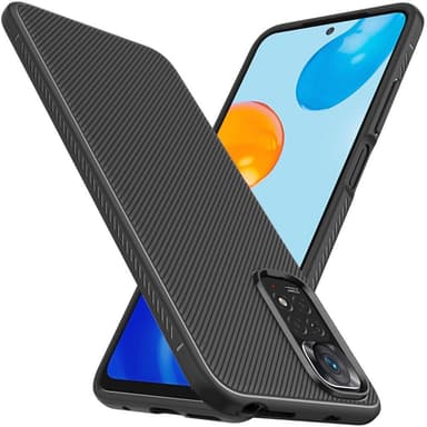 SKALO Xiaomi Redmi Note 11 Twill TPU skal - Svart