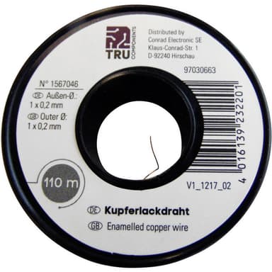 TRU COMPONENTS Lackerad koppartråd Ytter-Ø (inkl.