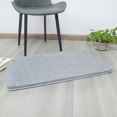 Tjock dörrmatta för badrum i sovrum med halkfri Ljusgrå 40x60 cm