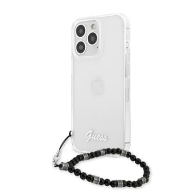 Guess iPhone 13 Pro Skal Pearl Handle Script Logo Svart