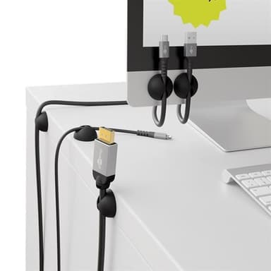 Goobay Kabelhållare Svart 5-pack