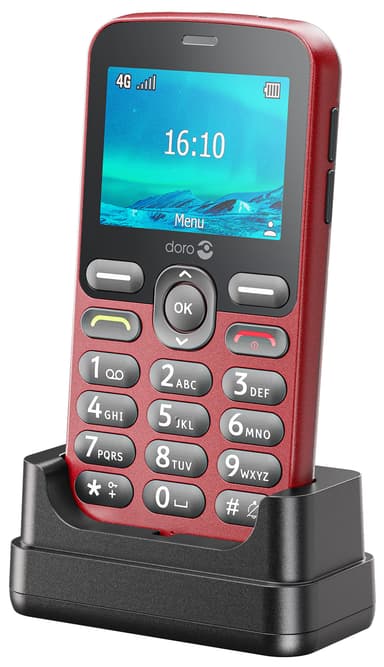 Doro 1881 mobiltelefon (röd)
