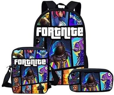 Ryggsäck, Axelremsväska, Pennfodral med Fortnite Tryck