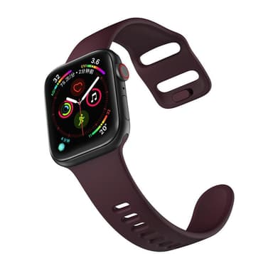 Apple Watch armband 38/40 silikon - Mörkröd