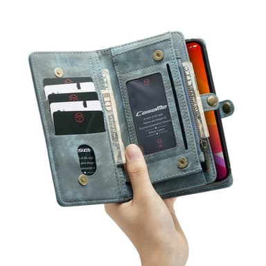 CASEME iPhone 12 Pro Max Retro plånboksfodral - Blå