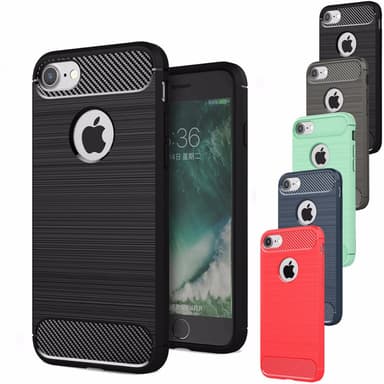 SKALO iPhone 7/8 Armor Carbon Stöttåligt TPU-skal - Grå
