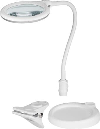 LED-lampa med förstoringsglas