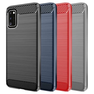 Stöttåligt Armor Carbon TPU-skal Samsung A41 - Grå