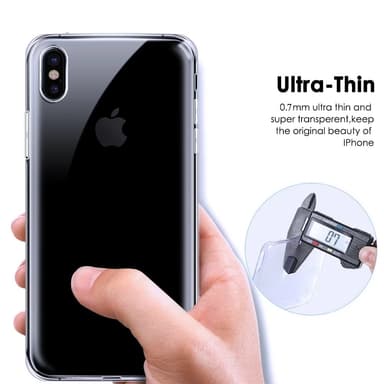Transparent Silikon TPU-Skal till iPhone XS Max
