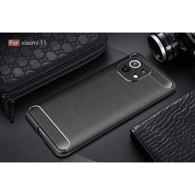 Xiaomi Mi 11 Karbon fiber Texture Skal - Svart