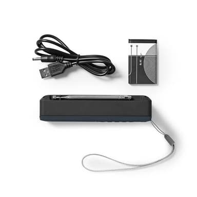 Nedis FM Radio - USB & microSD Svart/Grå