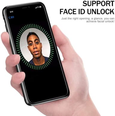 Magnetiskt mobilskal med skärmskydd för iPhone XS Max - svart