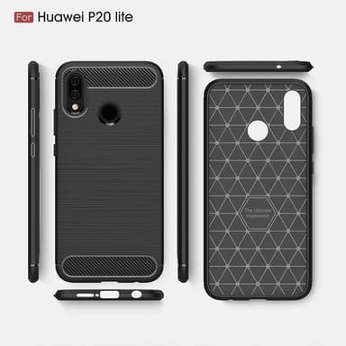 Stöttåligt Armor Carbon TPU-skal Huawei P20 Lite - Blå