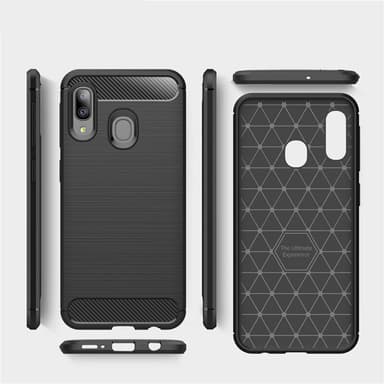 Stöttåligt Armor Carbon TPU-skal Samsung A20e - Grå