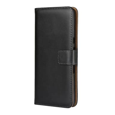 Plånboksfodral Äkta Skinn Sony Xperia 10 Plus - Svart