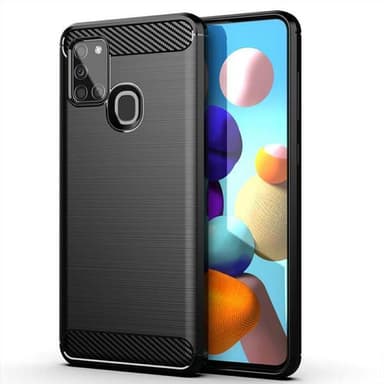 Stöttåligt Armor Carbon TPU-skal Samsung A21s - Grå