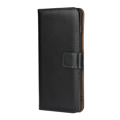 SKALO Samsung S10 Plånboksfodral Äkta Skinn - Svart
