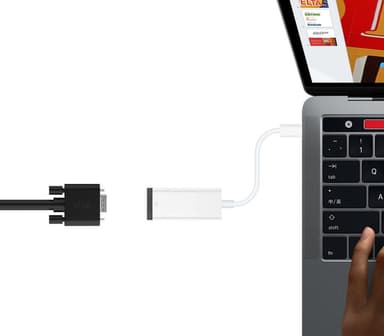 USB-C till VGA adapter - vit