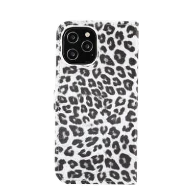 iPhone 12 Pro Max Plånboksfodral Fodral Leopard - Vit