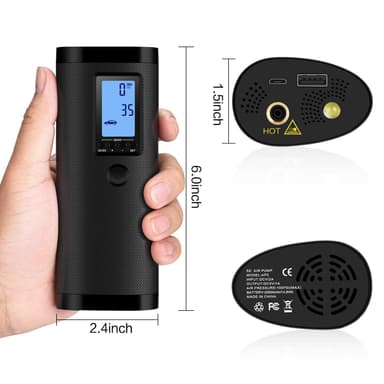 Uppladdningsbar elektrisk luftpump med LCD-display
