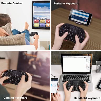 Trådlöst minitangentbord LED 2.4GHz med Touchpad Grå
