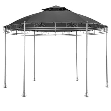 tectake Lyx-trädgårdspaviljong 350cm - antracit