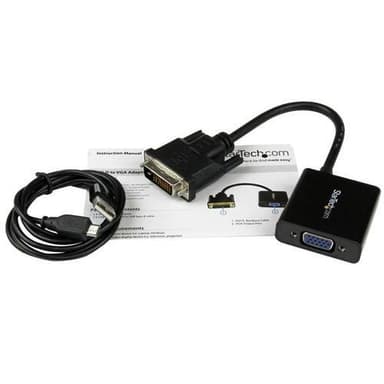 StarTech.com Aktiv DVI-D till VGA-kabeladapter - 1920x1200, 0,19 m, 19