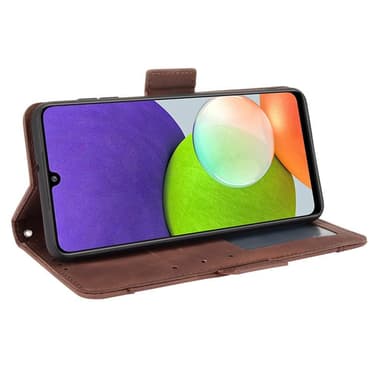 SKALO Samsung A22 4G 6-FACK Plånboksfodral - Brun