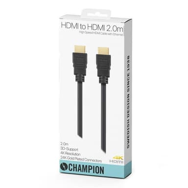 Champion HDMI-kabel Ha-Ha Svart 2.0m