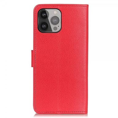 Nordic Covers iPhone 13 Pro Max Fodral Litchi Röd