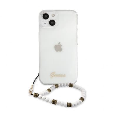 Guess iPhone 13 Mini Skal Pearl Handle Script Logo Vit