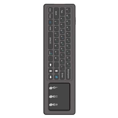 Air mouse 2.4GHz med trådlöst tangentbord med touchpad – IR-inlärning