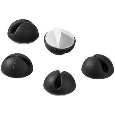 Goobay Kabelhållare Svart 5-pack