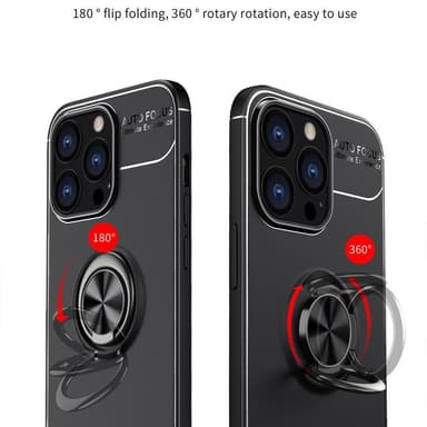 iPhone 13 Pro Max Hybrid skal med Finger Ring - Blå